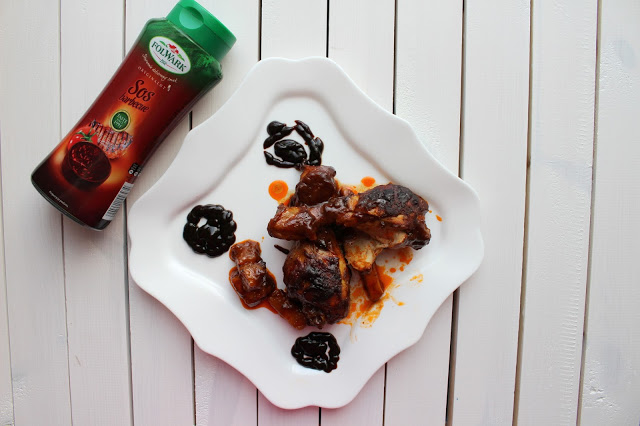 Chicken in barbecue sauce with pinapple